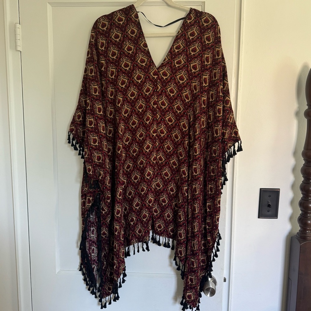 GLAMOROUS Fringe Wrap Shawl Size XS/S